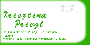 krisztina priegl business card